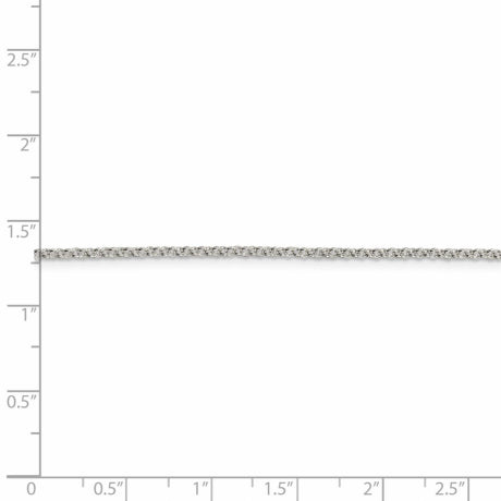 Sterling Silver Rhodium-plated 1.5mm Rolo Chain