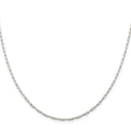 Sterling Silver 2mm Elongated Open Link Chain