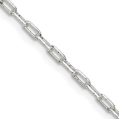 Sterling Silver 2mm Elongated Open Link Chain