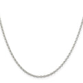 Sterling Silver 1.6mm Oval Fancy Rolo Chain