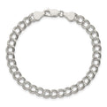 Sterling Silver 6mm Double Link Charm Bracelet