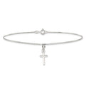 Sterling Silver Cross Anklet