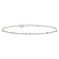 Sterling Silver 10in Plus 1in ext. Anklet