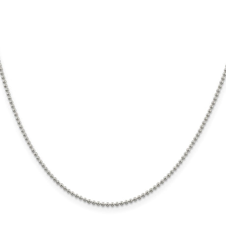 Sterling Silver 1.5mm Beaded Chain