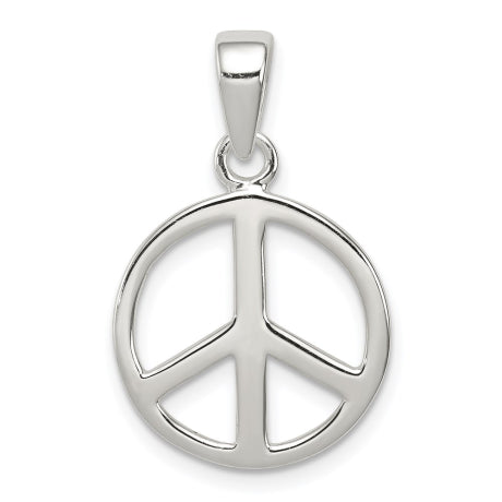 Sterling Silver Peace Sign Pendant