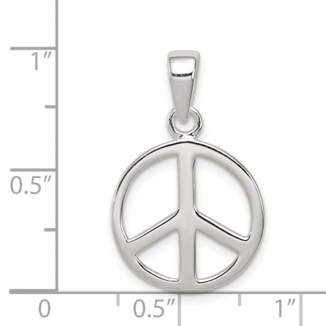 Sterling Silver Peace Sign Pendant