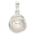 Sterling Silver Polished Freshwater Cultured Pearl Pendant