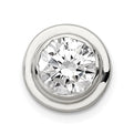 Sterling Silver 8mm CZ Round Slide