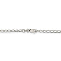 Sterling Silver 3mm Half Round Wire Open Curb Chain Anklet