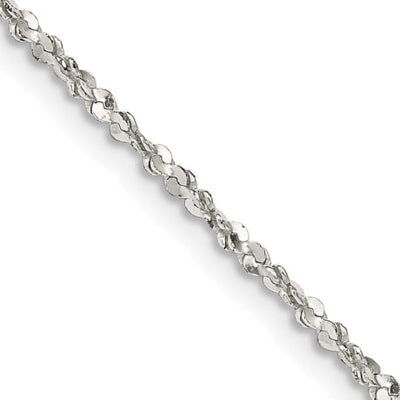 Sterling Silver 1.6mm Twisted Serpentine Chain