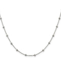 Sterling Silver 1.15mm Diamond-cut Fancy Beaded Chain