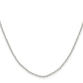 Sterling Silver 1.65mm Diamond-cut Long Link Cable Chain