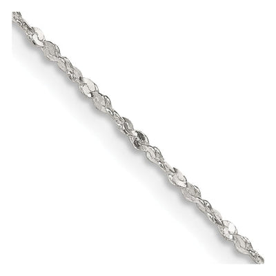 Sterling Silver 1.4mm Twisted Serpentine Chain