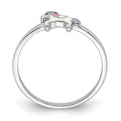 Sterling Silver Rhodium-plated Childs Enameled Unicorn Ring