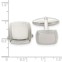 Chisel Stainless Steel Polished Square Cufflinks