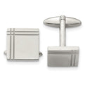 Chisel Stainless Steel Polished Square Cufflinks