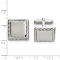 Chisel Stainless Steel Polished Square Cufflinks