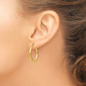 14k Polished 2.5mm Lightweight Tube Hoop Earrings