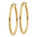 14k Oval Polished Hoop Earring