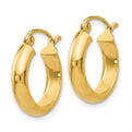 14k Round Tube Hoop Earrings