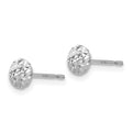 14K White Gold 5 mm Puff Circle Stud Earrings