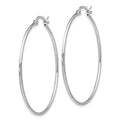 Sterling Silver Polished Hinged Hoop Earrings