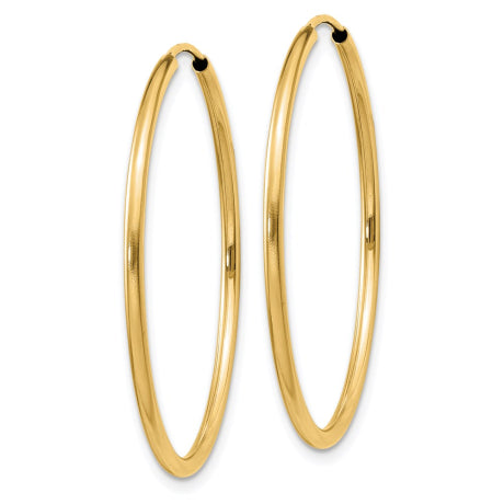 14k 1.5mm Polished Round Endless Hoop Earrings