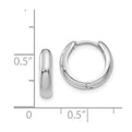 14k White Gold Hinged Hoop Earrings