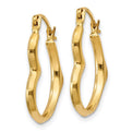 14k Heart Hoop Earrings