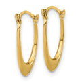 14k Polished Hollow U-Shaped Hoops