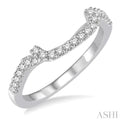 1/4 Ctw Round Cut Diamond Wedding Band in 14K White Gold