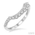 1/3 Ctw Round Cut Diamond Wedding Band in 14K White Gold