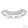 1/3 Ctw Round Cut Diamond Wedding Band in 14K White Gold