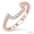 1/3 Ctw Round Cut Diamond Wedding Band in 14K Rose Gold