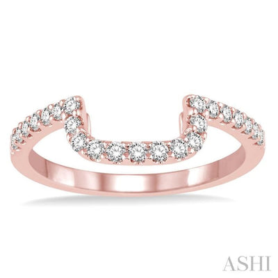 1/3 Ctw Round Cut Diamond Wedding Band in 14K Rose Gold