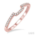 1/6 Ctw Round Cut Diamond Wedding Band in 14K Rose Gold