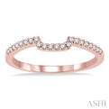 1/6 Ctw Round Cut Diamond Wedding Band in 14K Rose Gold