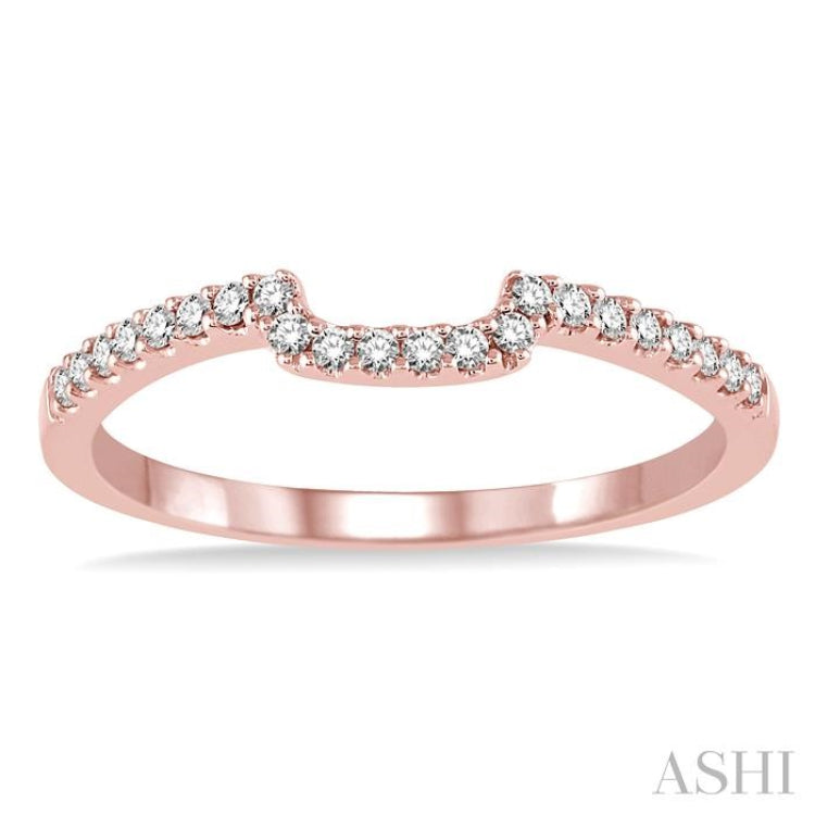 1/6 Ctw Round Cut Diamond Wedding Band in 14K Rose Gold