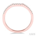 1/6 Ctw Round Cut Diamond Wedding Band in 14K Rose Gold