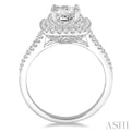 5/8 Ctw Diamond Semi-Mount Engagement Ring in 14K White Gold