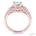 3/8 Ctw Diamond Semi-mount Engagement Ring in 14K Rose Gold