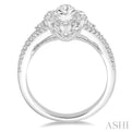 1/2 Ctw Diamond Semi-mount Engagement Ring in 14K White Gold