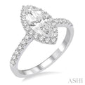 1/2 Ctw Diamond Semi-mount Engagement Ring in 14K White Gold