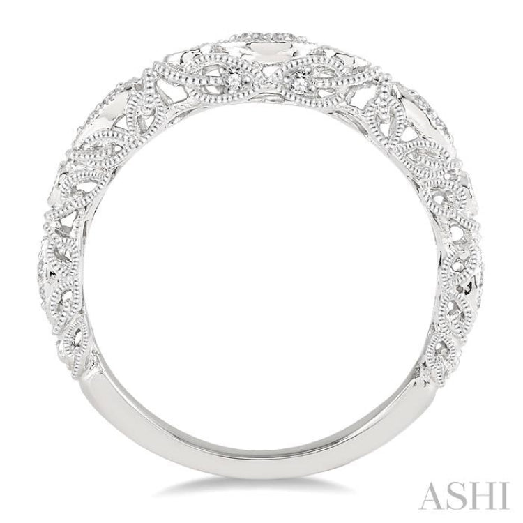 1/6 Ctw Round Cut Diamond Wedding Band in 14K White Gold