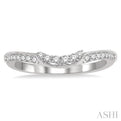 1/4 Ctw Round Cut Diamond Wedding Band in 14K White Gold