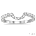 1/3 Ctw Round Cut Diamond Wedding Band in 14K White Gold