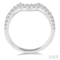 1/3 Ctw Round Cut Diamond Wedding Band in 14K White Gold