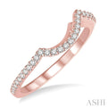 1/5 Ctw Round Cut Diamond Wedding Band in 14K Rose Gold