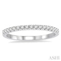 1/4 Ctw Round Cut Diamond Wedding Band in 14K White Gold