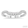 1/3 Ctw Round Cut Diamond Wedding Band in 14K White Gold